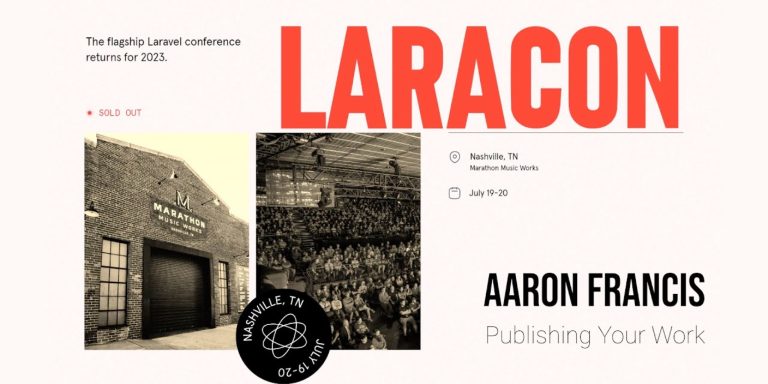 Read more about the article Aaron Francis’s “Publishing Your Work” talk from Laracon
